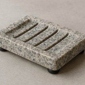 14 Granite Soap Dish with Non-Slip Rubber Feet