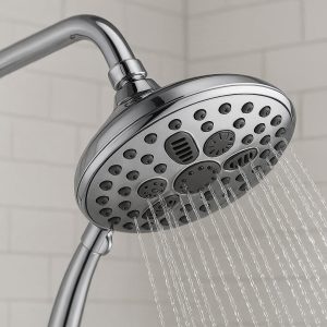 2 Adjustable Rain Shower Head with Multiple Spray Settings