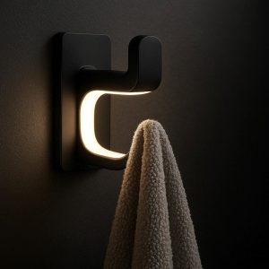 23 LED Illuminated Towel Hook for Low-Light Bathrooms